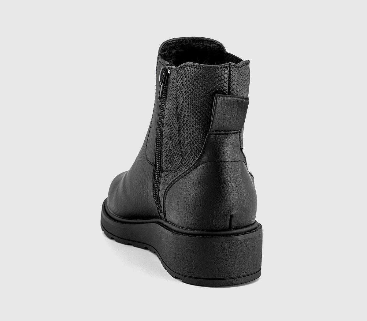 Blowfish Malibu Kali Fur Lined Chelsea Boots Black - Exclusive to