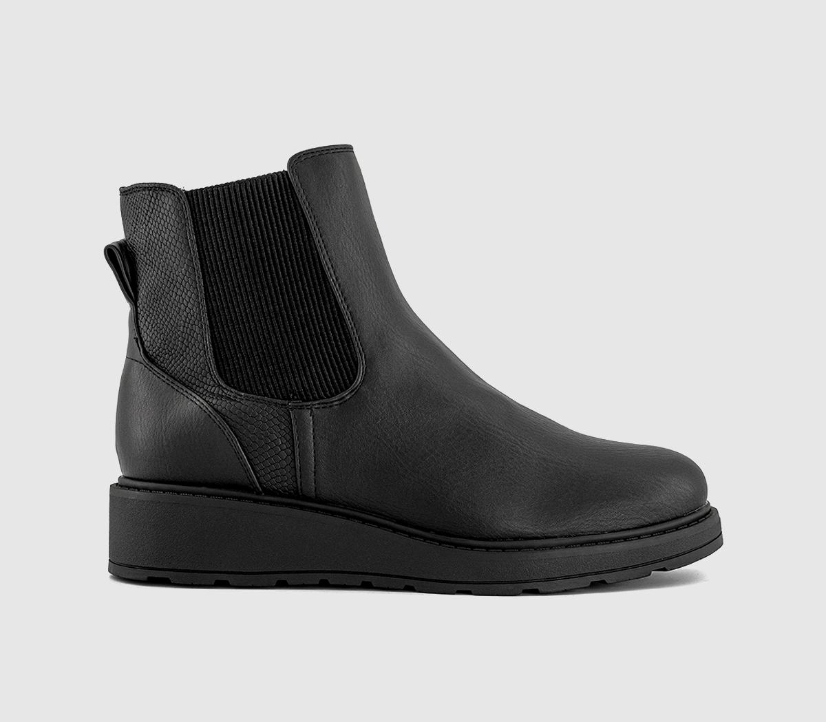 その他 Malibu Midnight Black Blowfish Malibu Kali Fur Lined Chelsea Boots Black - Exclusive to