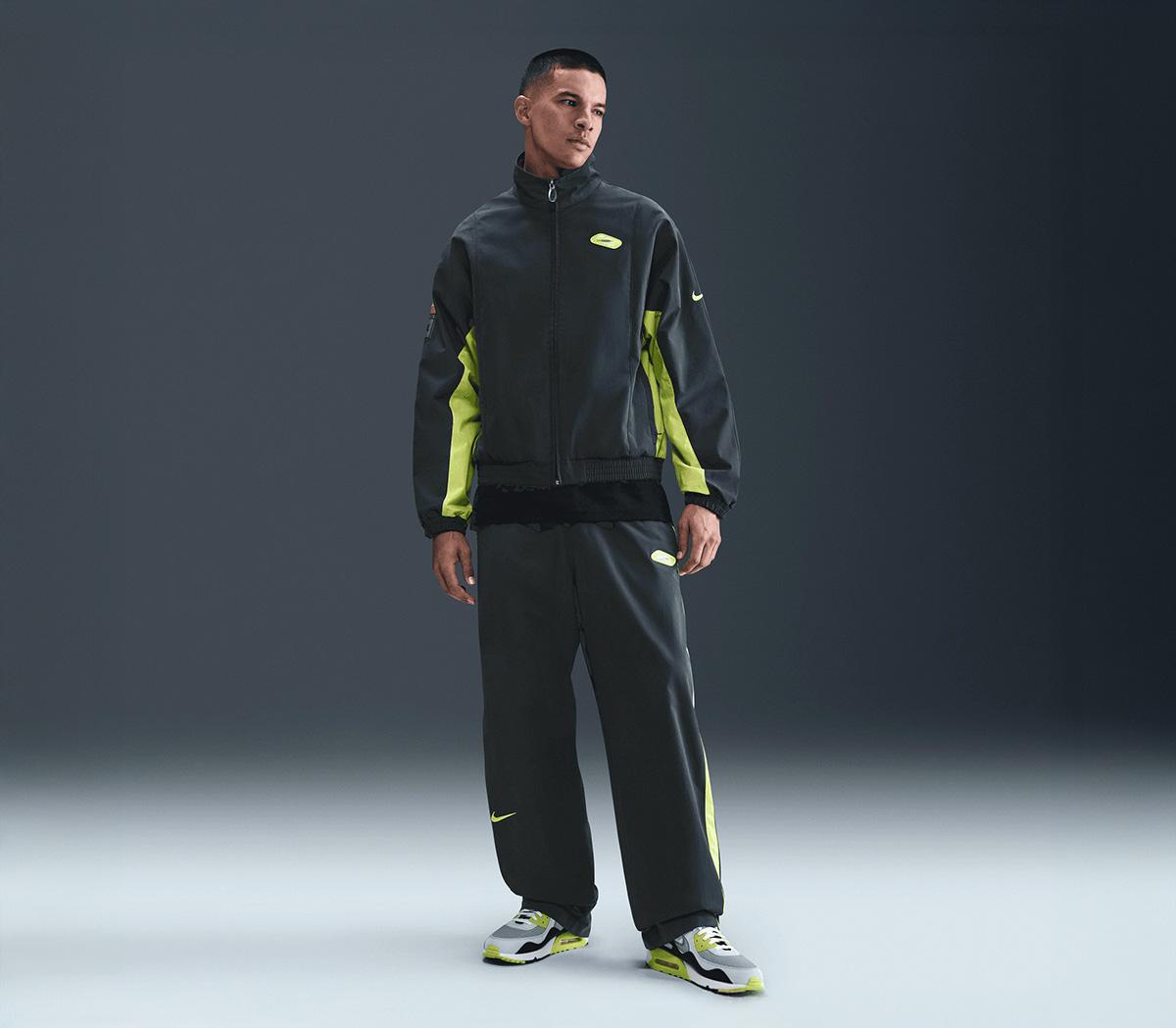 Nike Patta Track Jacket Black Cyber - Men's Clothing