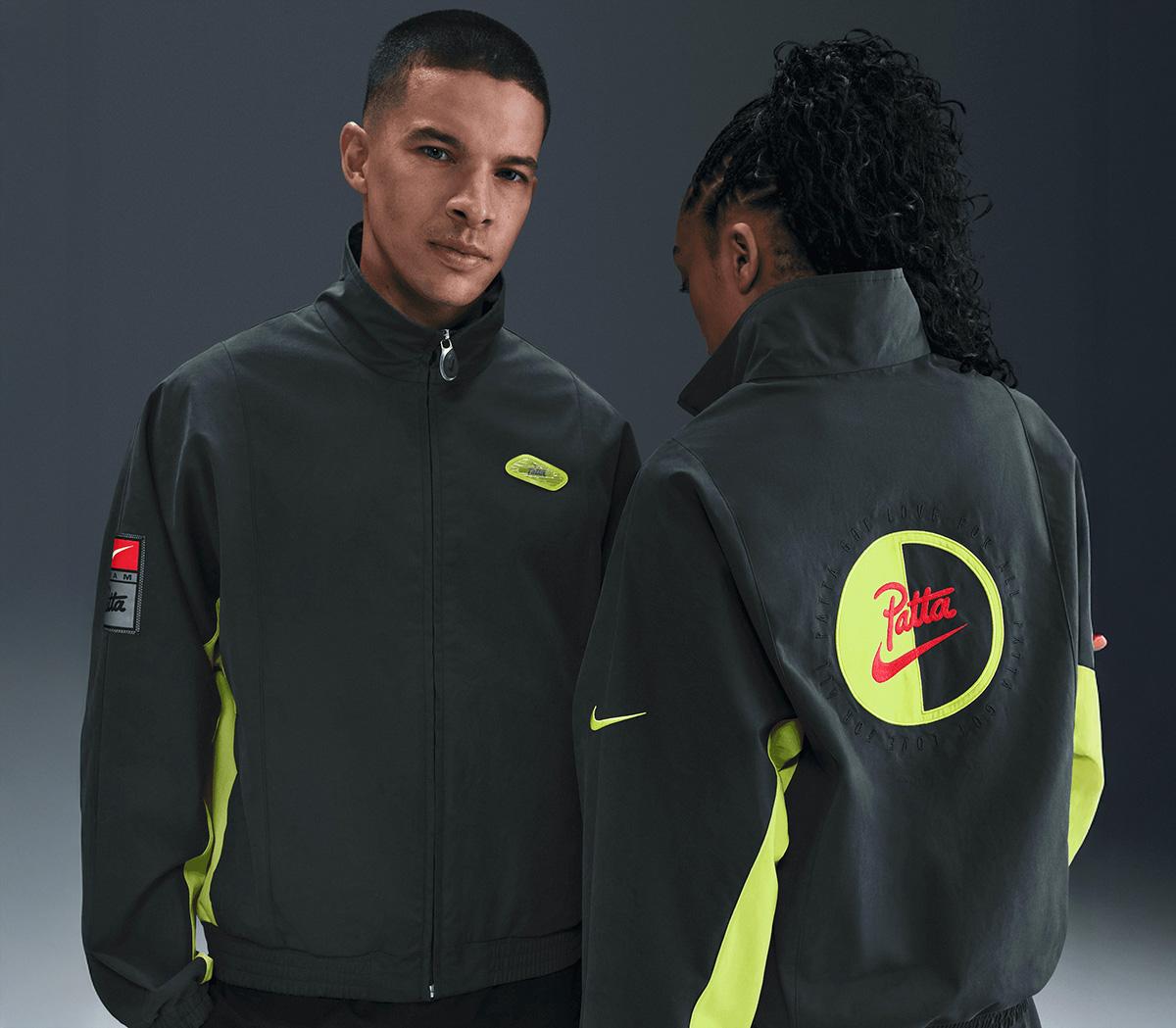 Nike Patta Track Jacket Black Cyber - Men's Clothing