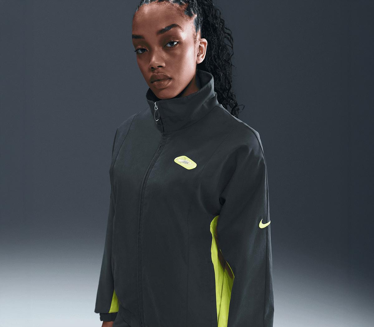 Nike Patta Track Jacket Black Cyber - Men's Clothing