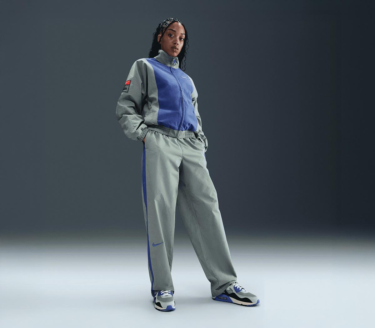 NikePatta Track Pants Particle Grey Sapphire
