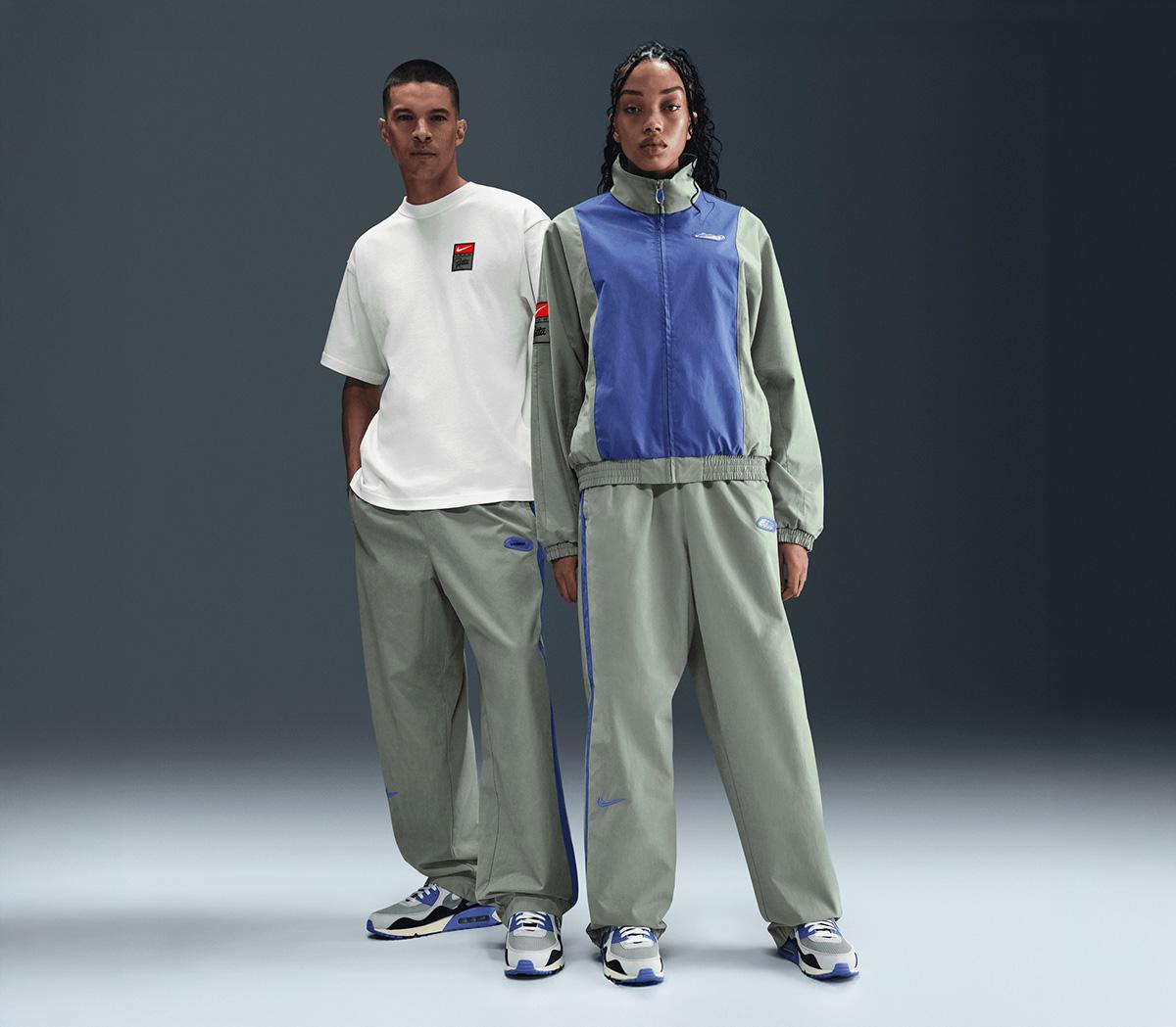 NikePatta Track Pants Particle Grey Sapphire