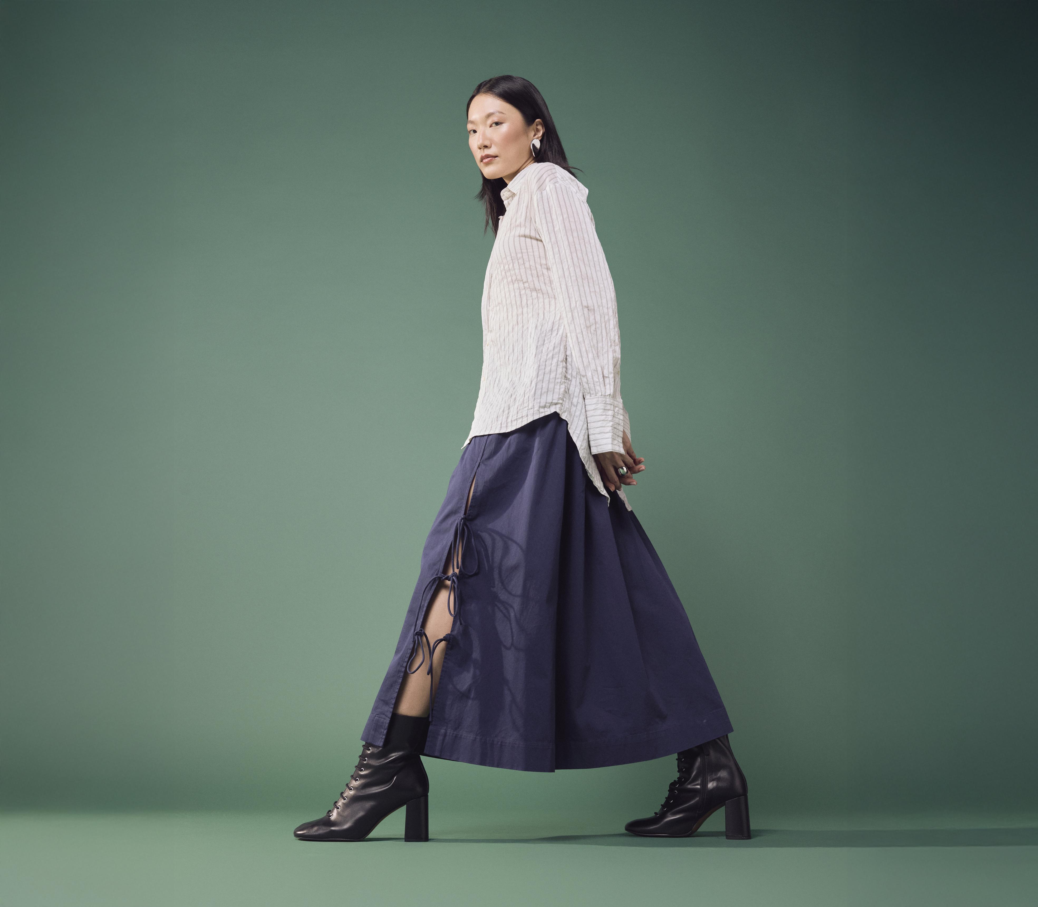 OFFICEAda Lace Up Block Heel BootsBlack Leather