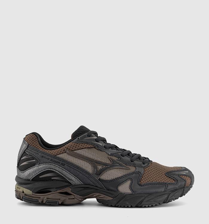 Mizuno Wave Rider 10 VA Trainers Chocolate Brown Pirate Black