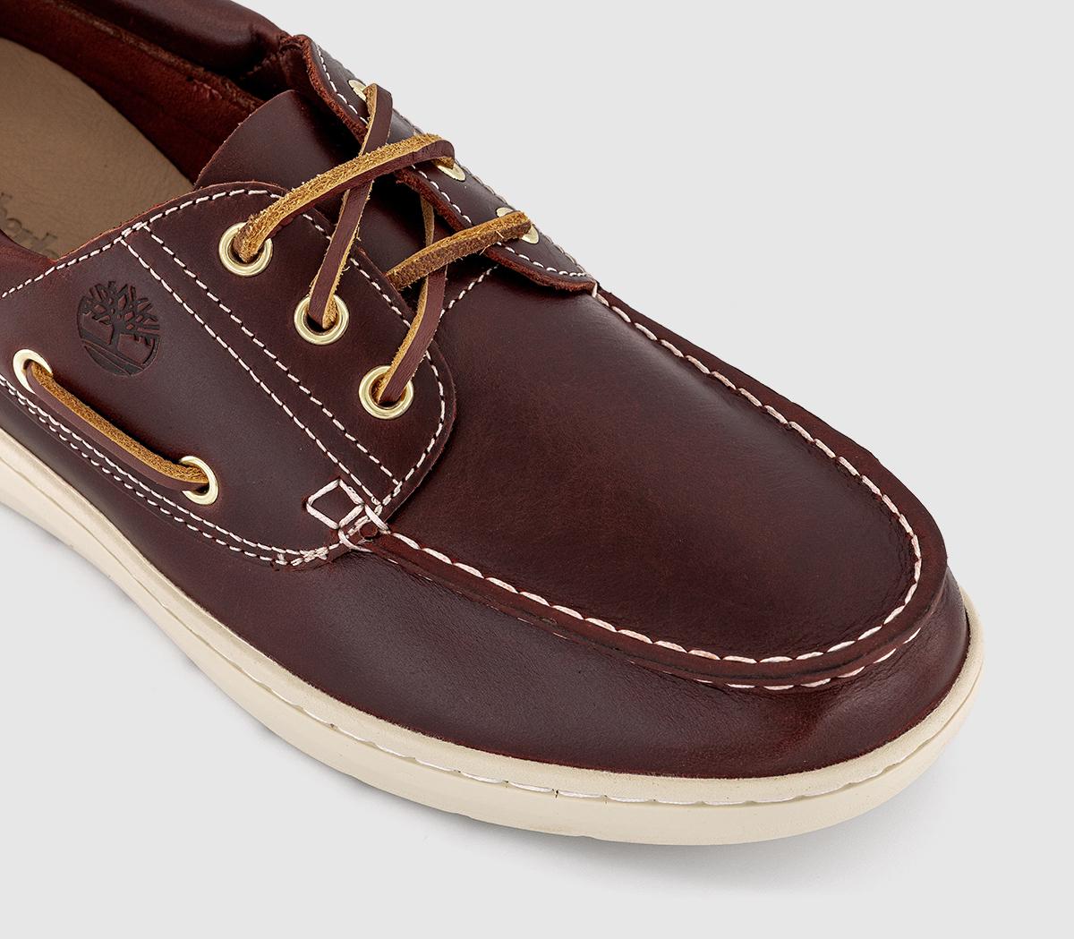 TimberlandPortofino Pier Boat ShoesBurgundy Full Grain Leather