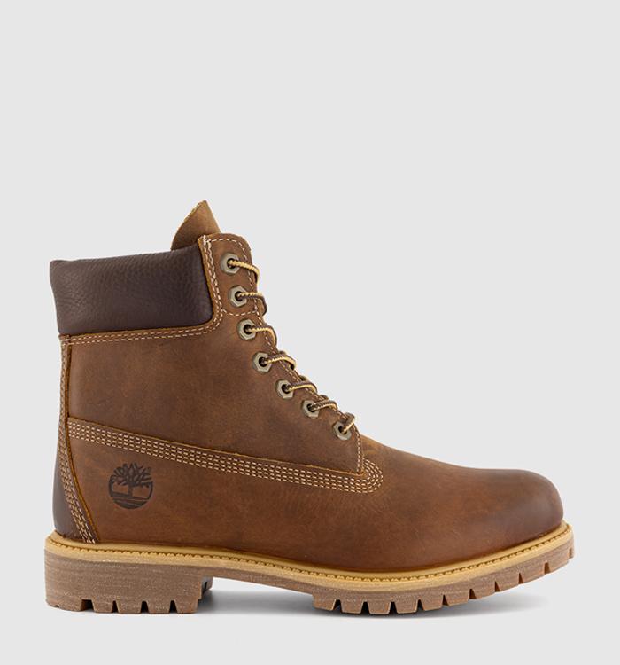 Timberland 6 Inch Heritage Boots Medium Brown Leather