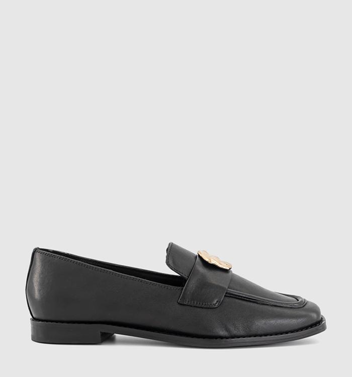 OFFICE Farringdon Metal Trim Loafers Black Leather