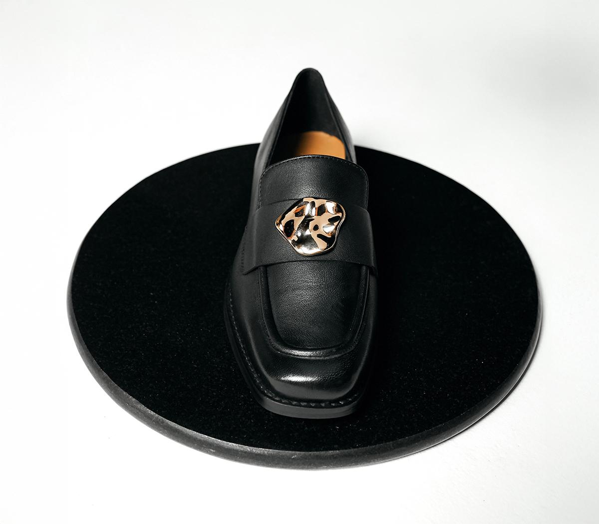 OFFICEFarringdon Metal Trim LoafersBlack Leather