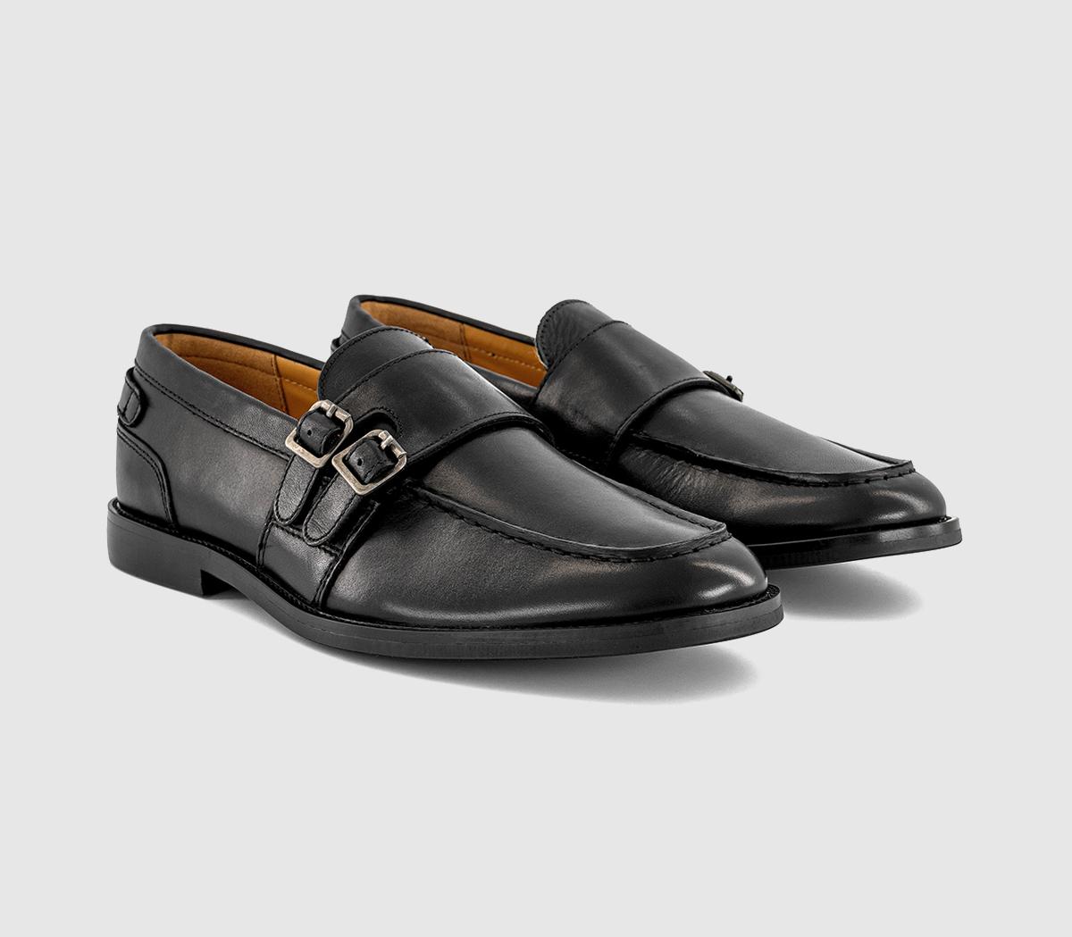 OFFICEMelbourne Monk Strap LoafersBlack Leather