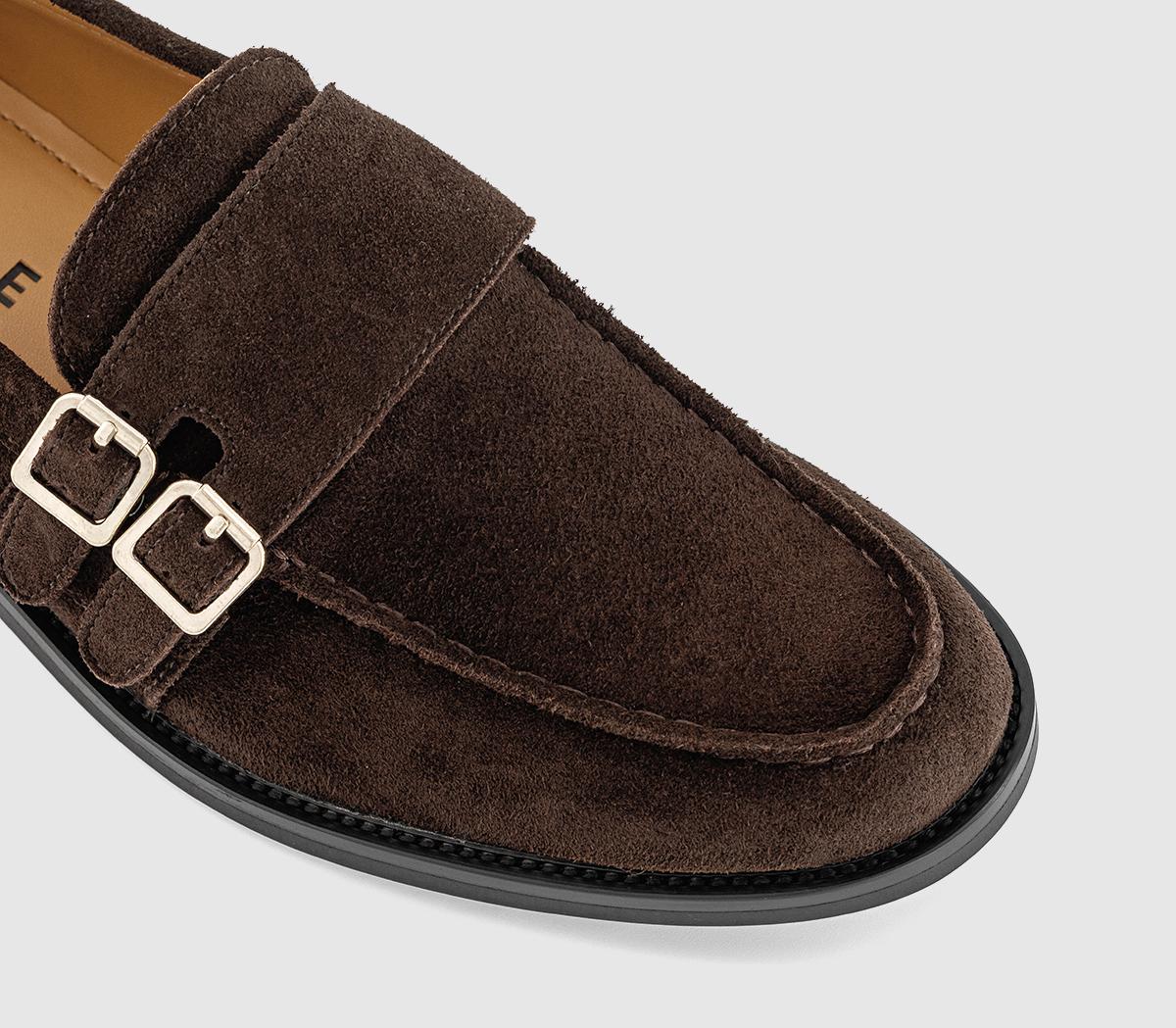 OFFICEMelbourne Monk Strap LoafersBrown Suede