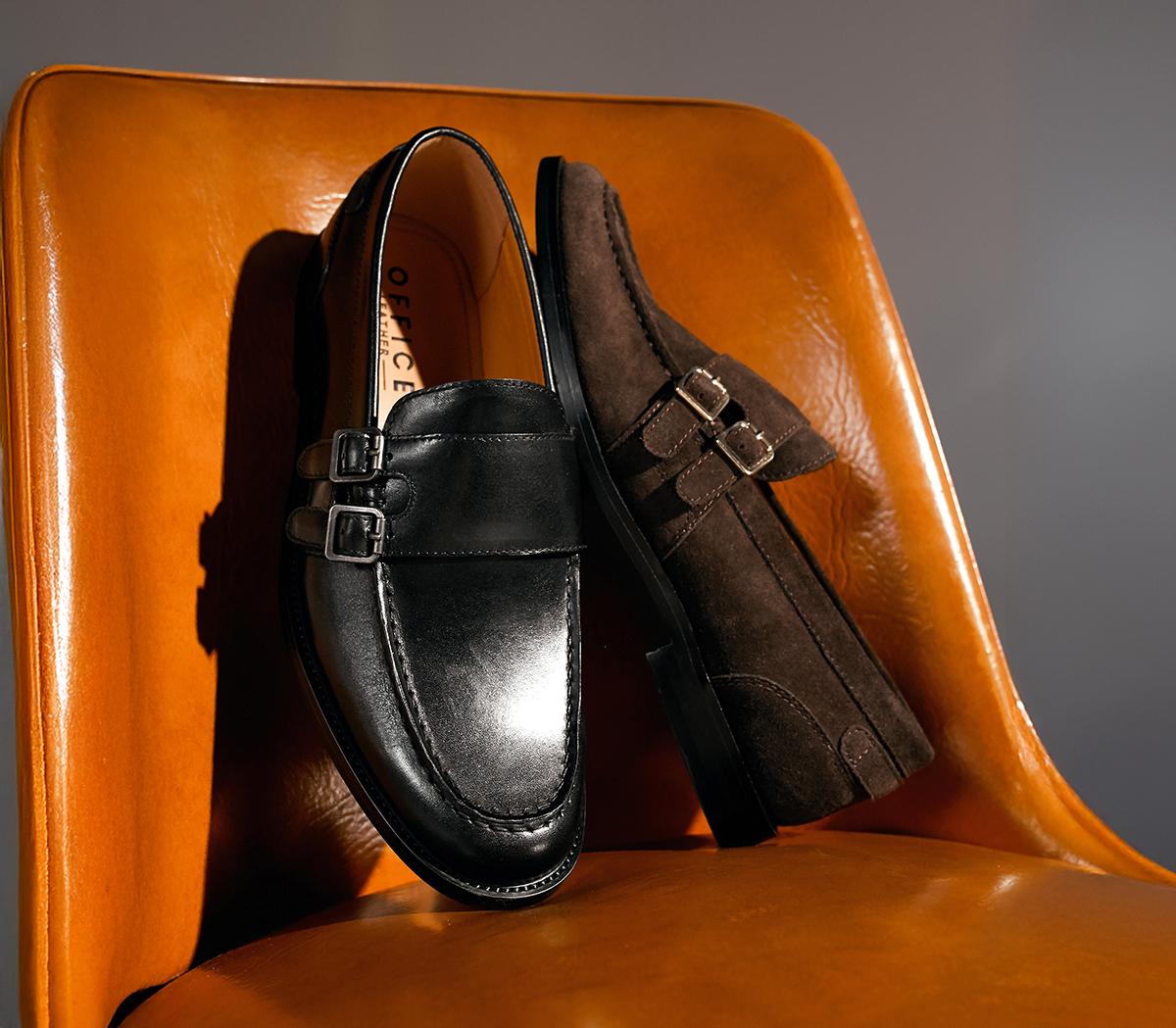 OFFICEMelbourne Monk Strap LoafersBrown Suede