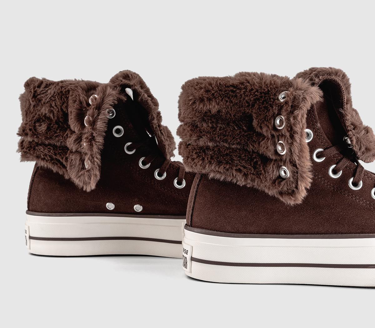ConverseAll Star Fold Over Lift TrainersBrown Fudge Brown Fudge
