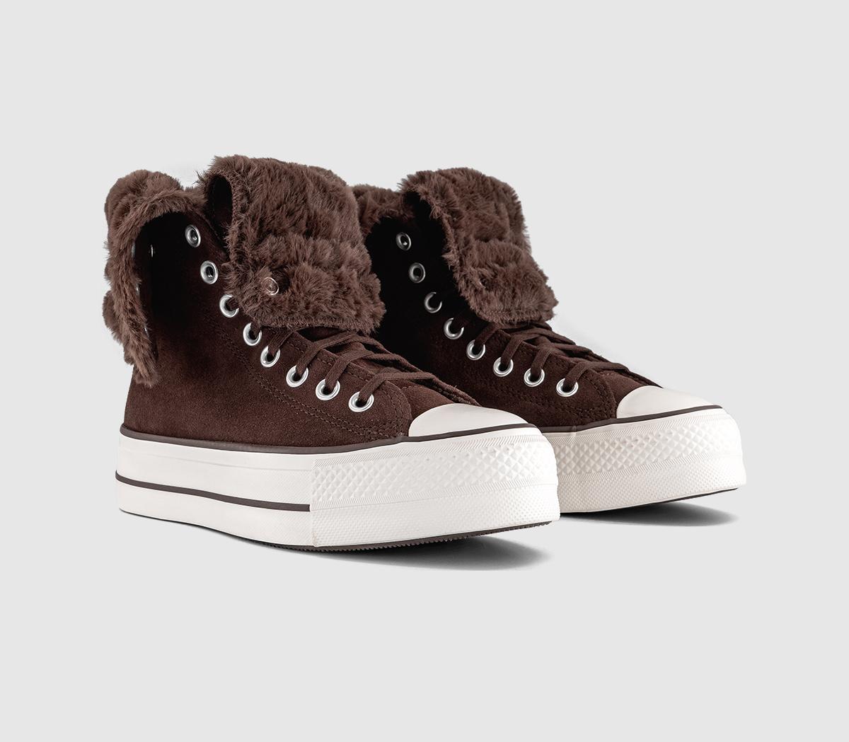 ConverseAll Star Fold Over Lift TrainersBrown Fudge Brown Fudge