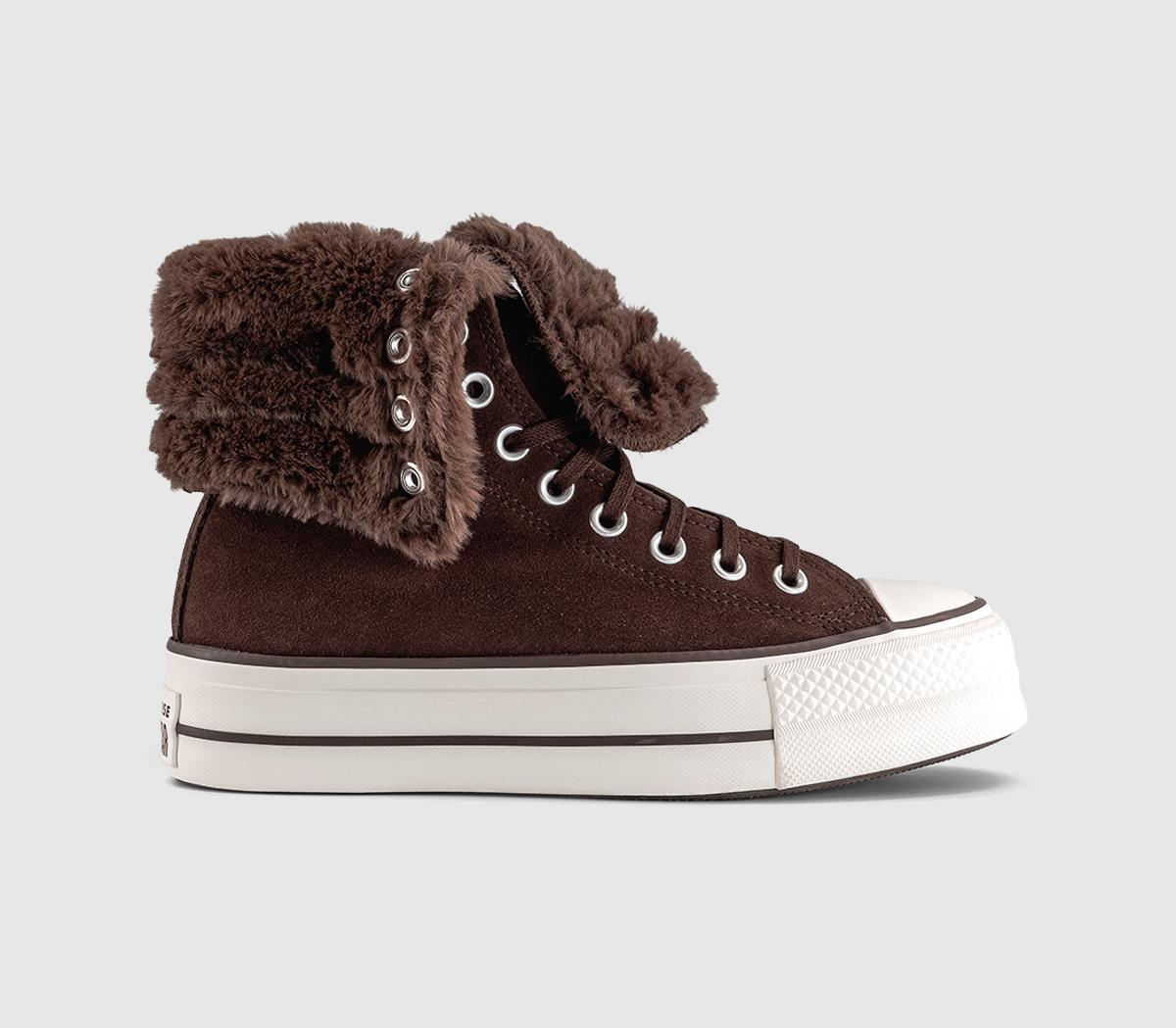 ConverseAll Star Fold Over Lift TrainersBrown Fudge Brown Fudge
