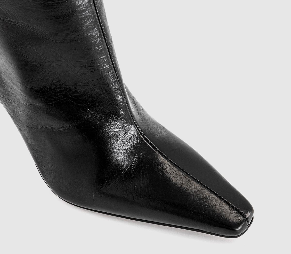 OFFICEAlexis Heel Ankle BootsBlack Leather