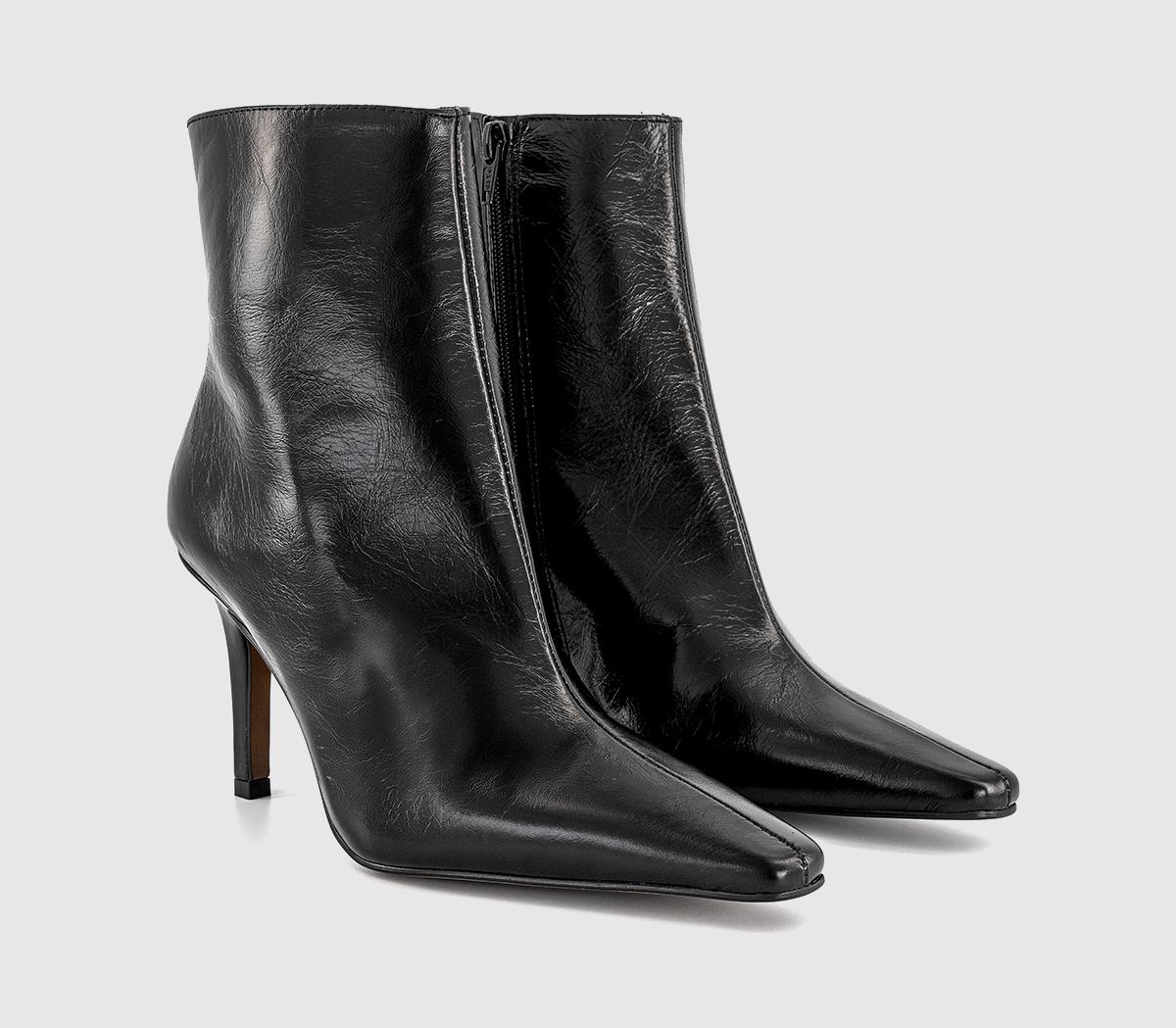 OFFICEAlexis Heel Ankle BootsBlack Leather