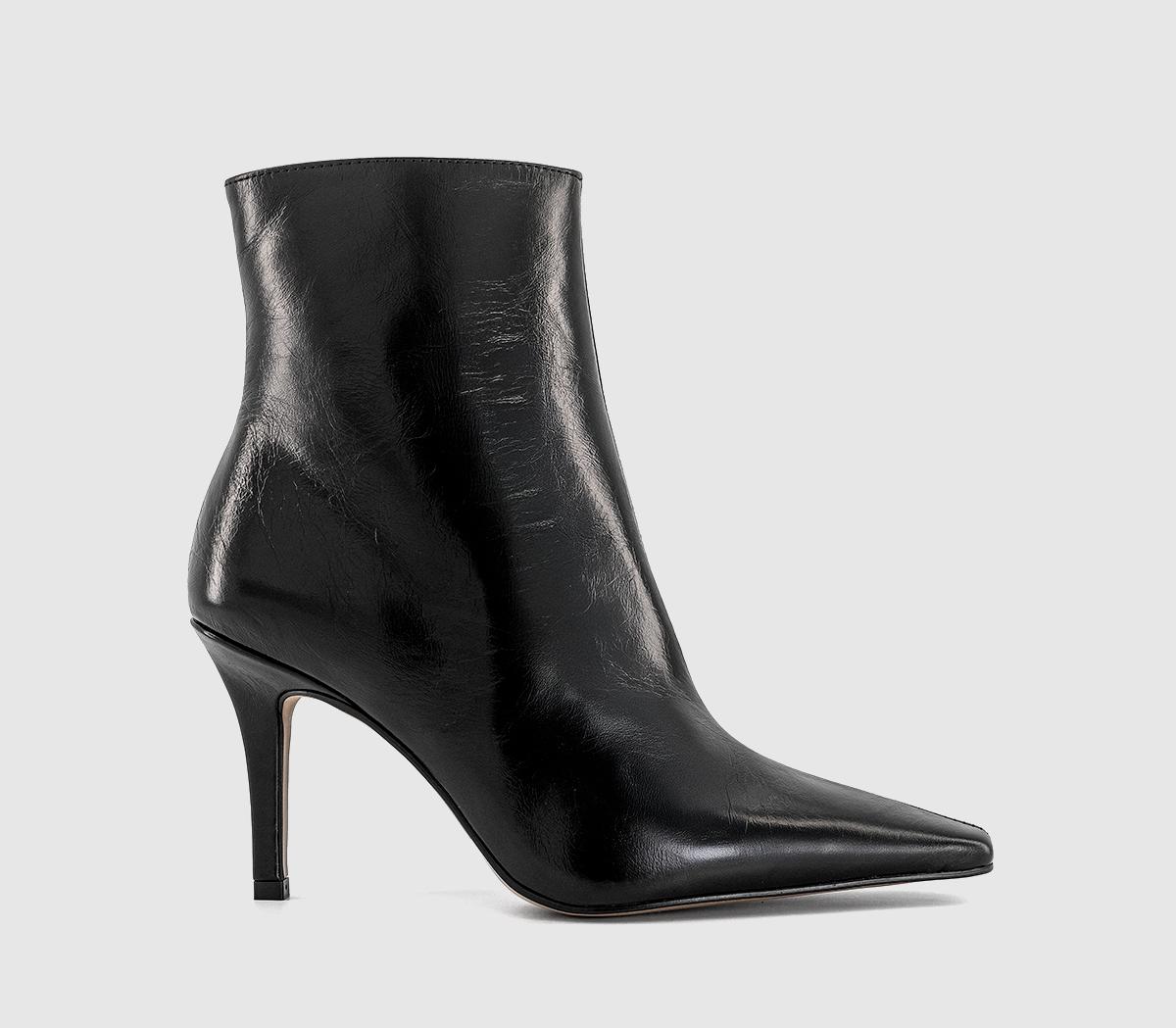 OFFICEAlexis Heel Ankle BootsBlack Leather