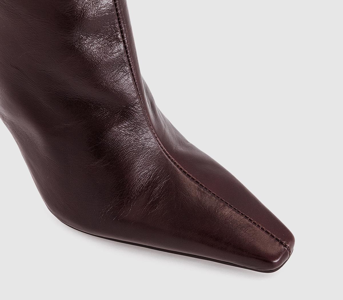 OFFICEAlexis Heel Ankle BootsBurgundy Leather