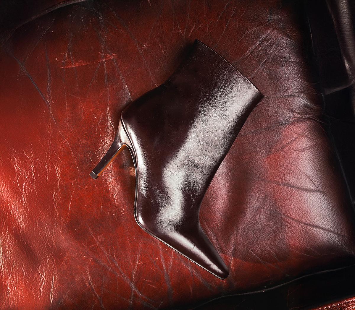 OFFICEAlexis Heel Ankle BootsBurgundy Leather