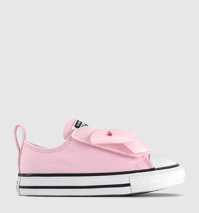Converse All Star One Strap Infant Trainers Pink Frosting White Black