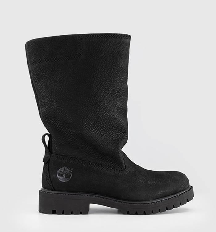 Timberland Telfar 6 Inch Boot Pull On Mid Boot Black Nubuck