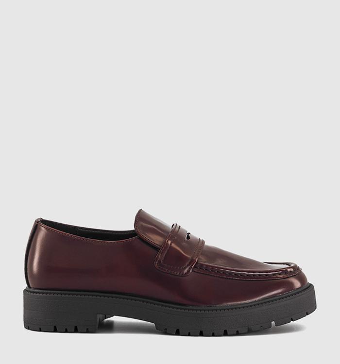 OFFICE Chesil Chunky High Cut Loafers Burgundy
