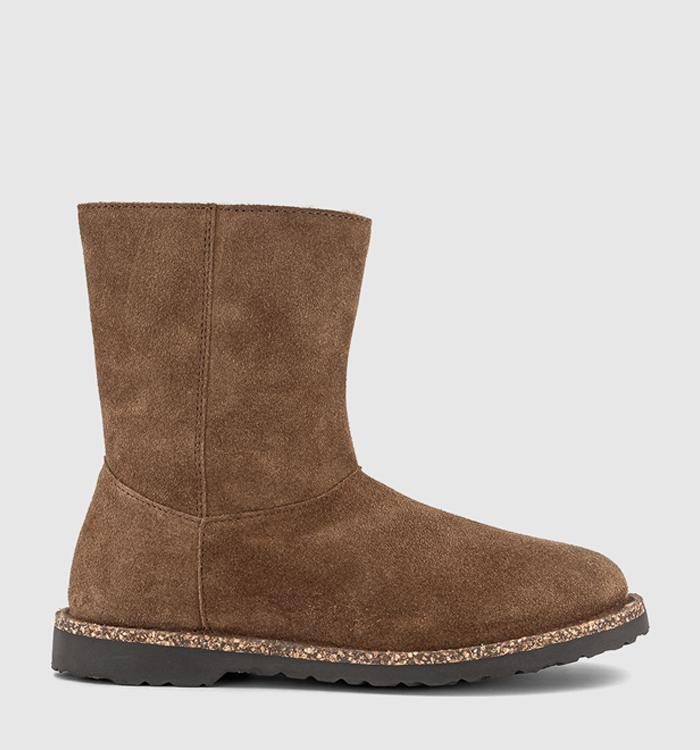 BIRKENSTOCK Uppsala Zip Shearling Boots Dark Tea