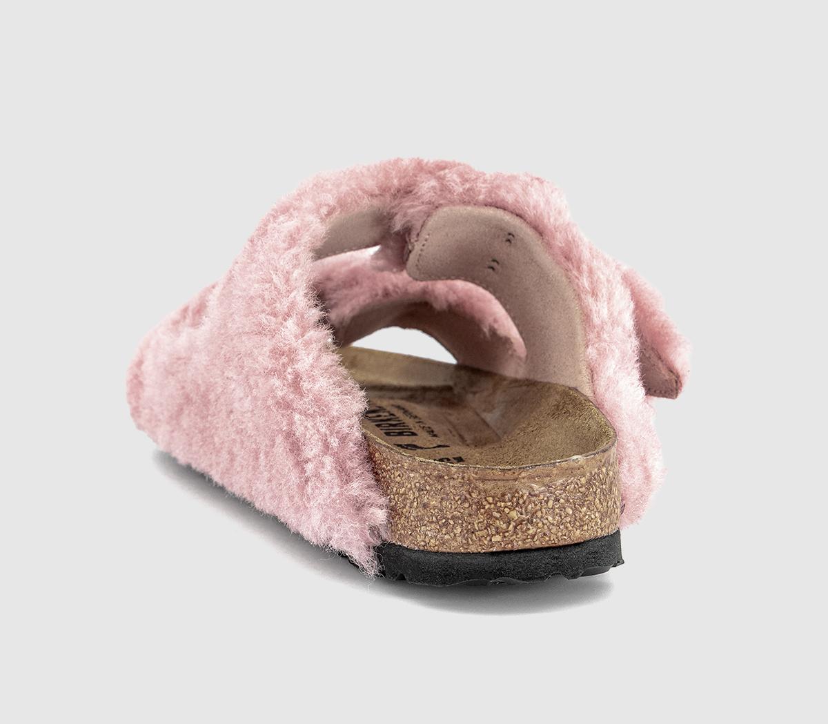 BIRKENSTOCKArizona Shearling Strap SlippersCrystal Rose