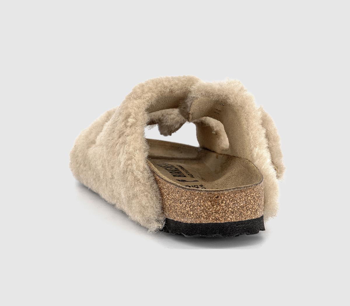 BIRKENSTOCKArizona Shearling Strap SlippersSandcastle