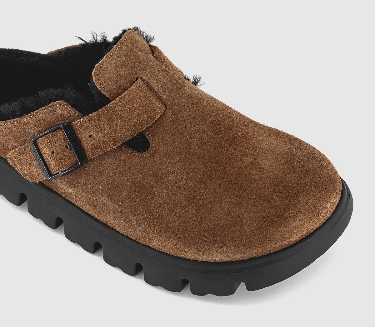 BIRKENSTOCKBoston Chunky Shearling ClogsDark Tea