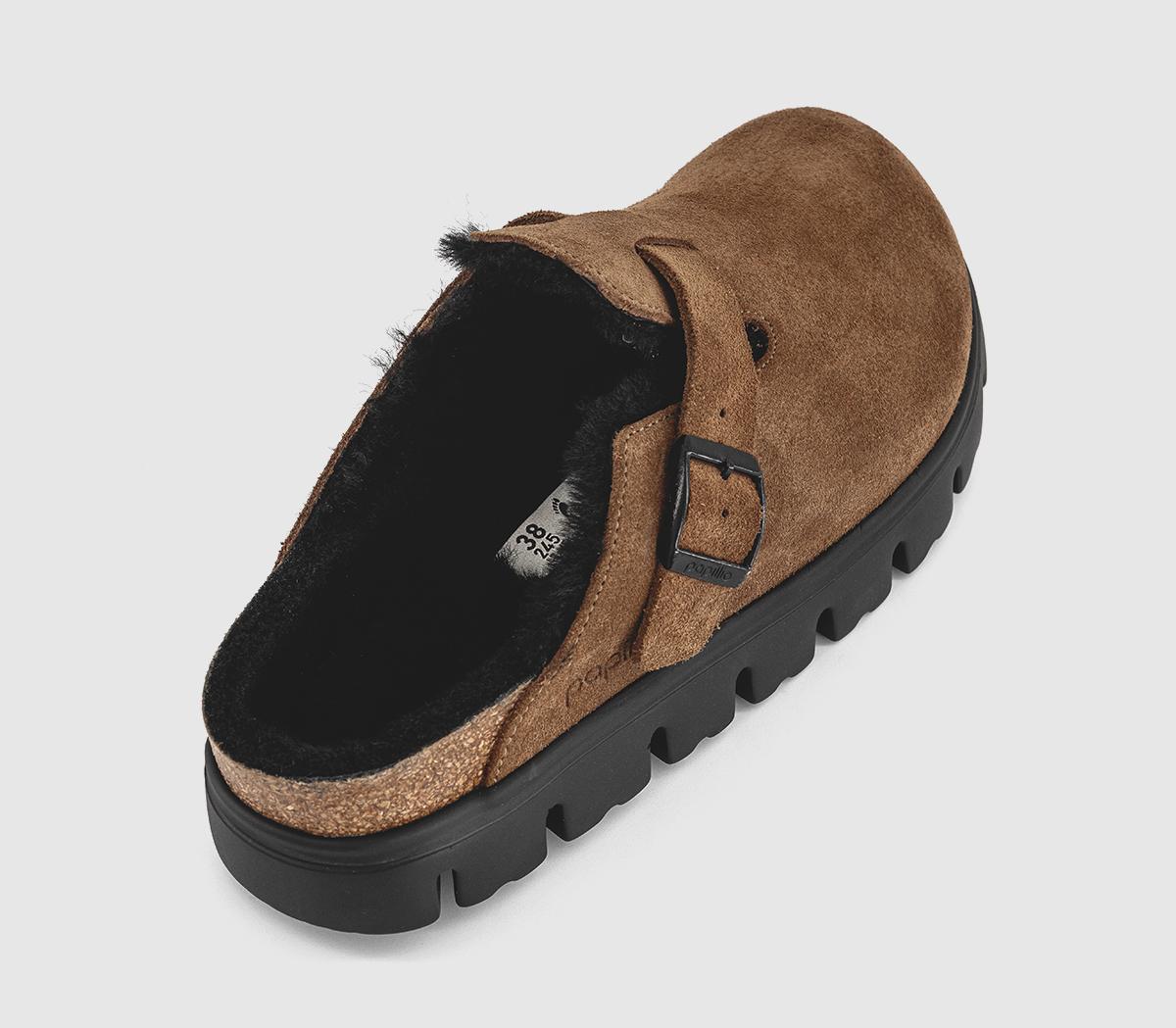 BIRKENSTOCKBoston Chunky Shearling ClogsDark Tea