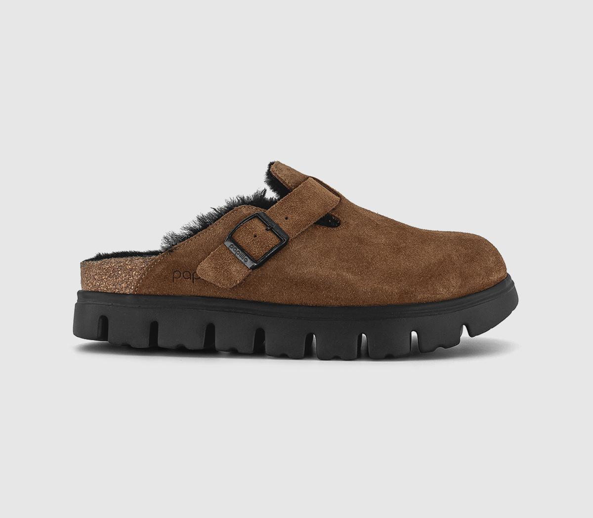 BIRKENSTOCKBoston Chunky Shearling ClogsDark Tea