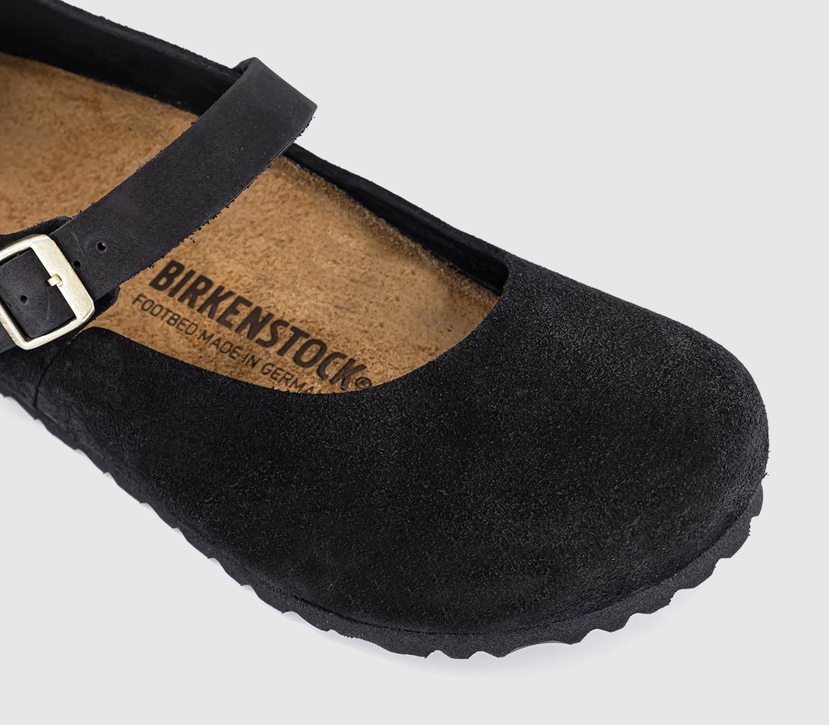 BIRKENSTOCK Mantova Mary Janes Black Suede - Ballet Flats