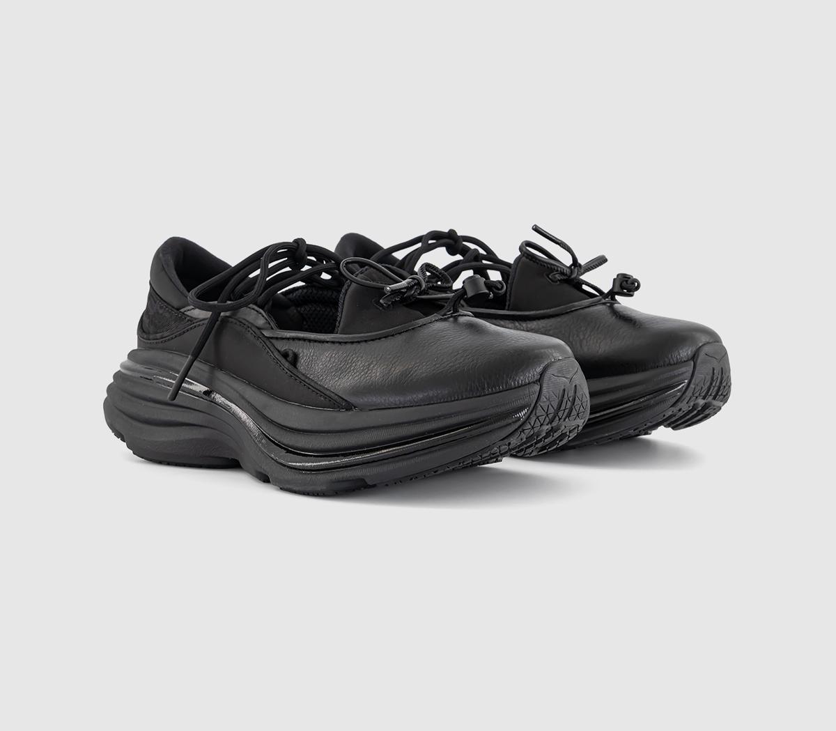 HOKA Bondi Mary Jane Shoes Black - Women's Trainers
