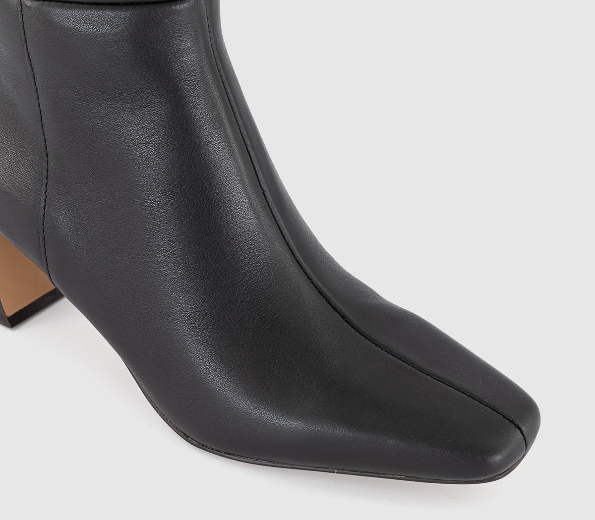 OFFICEKallie Set Back High Heel Knee BootsBlack Leather