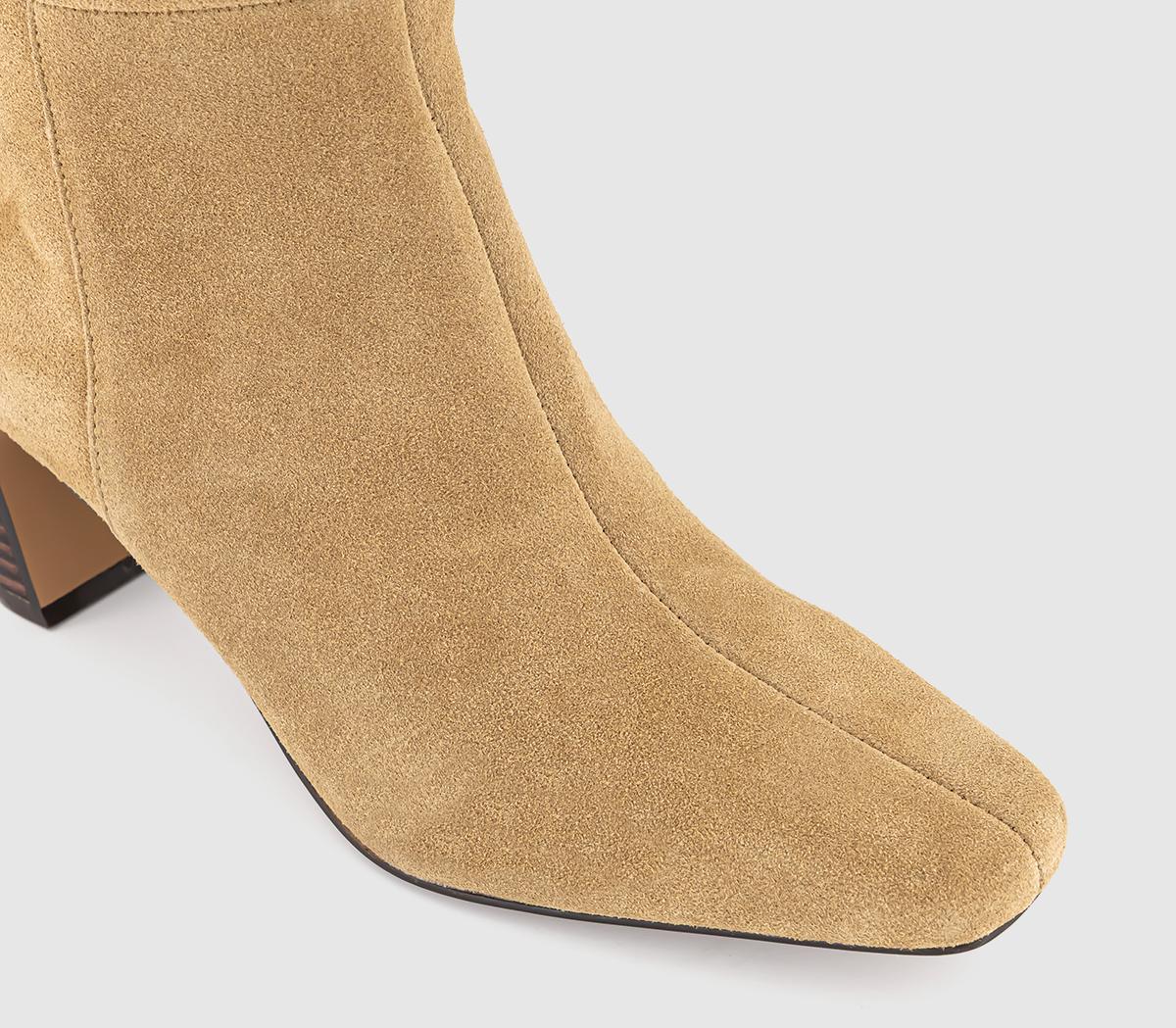 OFFICEKallie Set Back High Heel Knee BootsBeige Suede