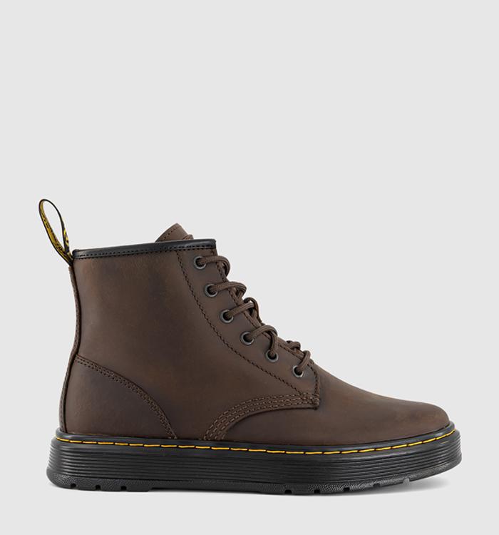 Dr. Martens Brookline Chukka 6 Eye Boots Dark Brown Crazy Horse