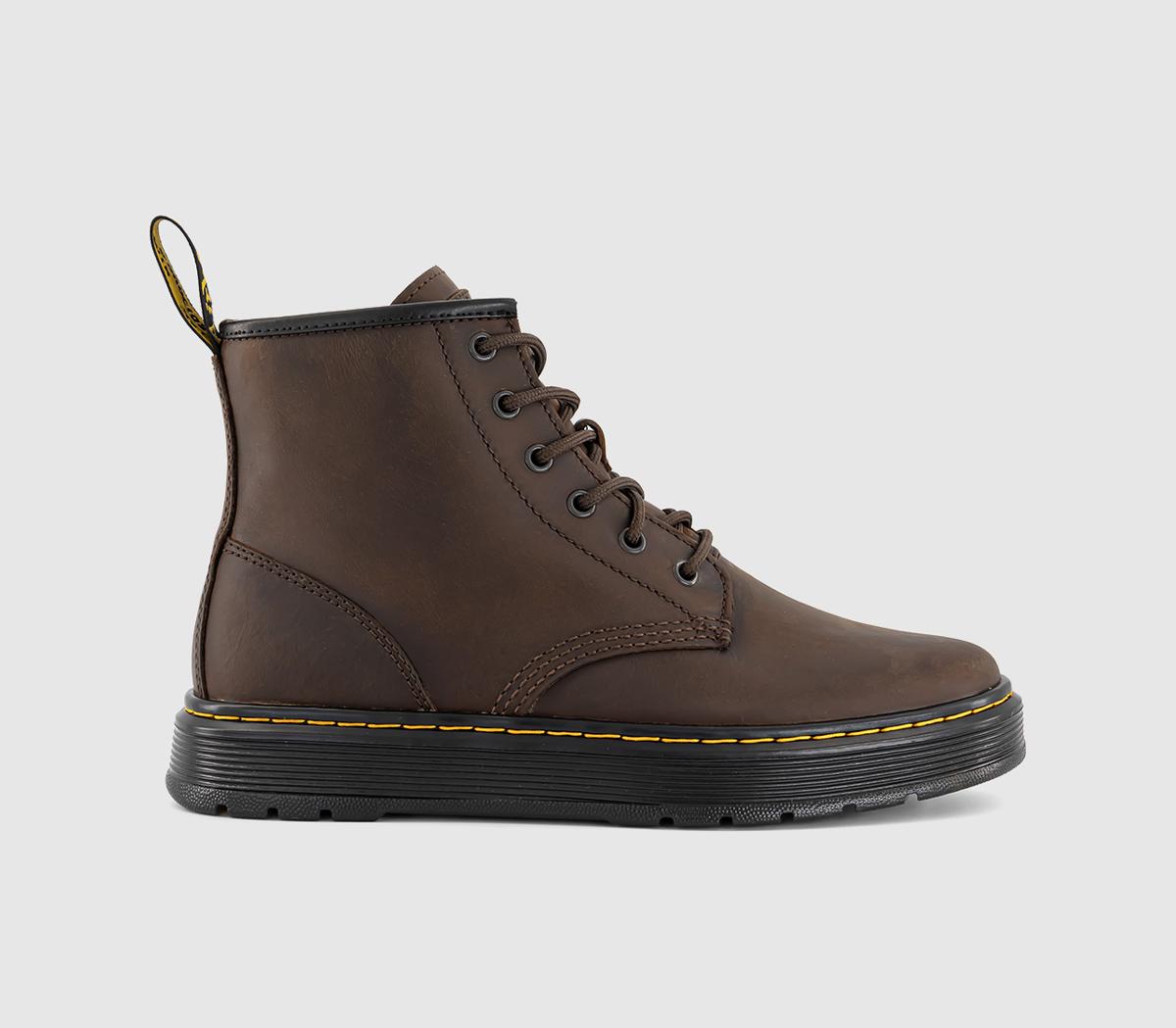 Martens Brookline Chukka Eye Boots Dark Brown Crazy Horse