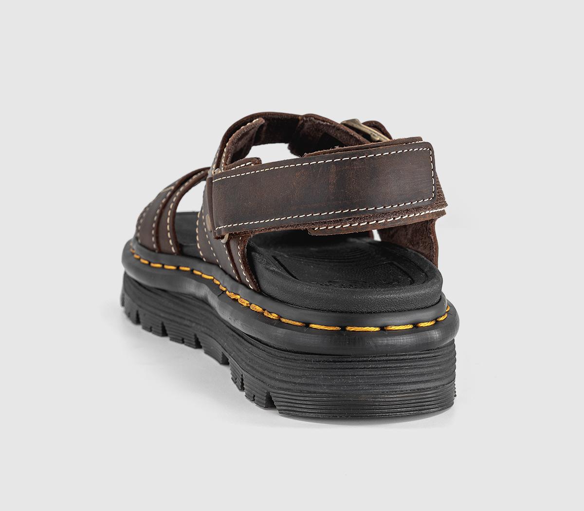 Dr. MartensZebzag SandalsDark Brown Crazy Horse