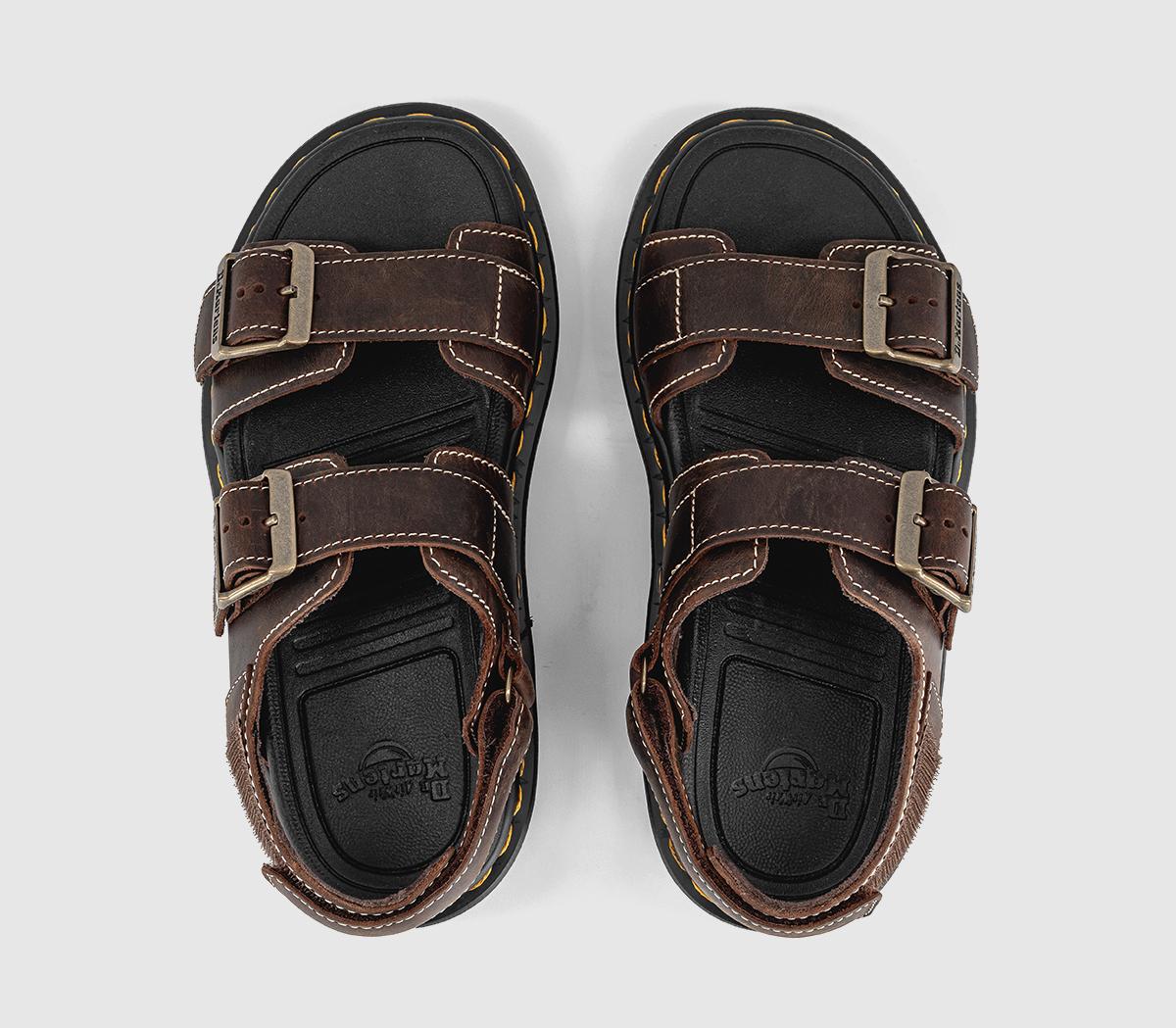 Dr. MartensZebzag SandalsDark Brown Crazy Horse