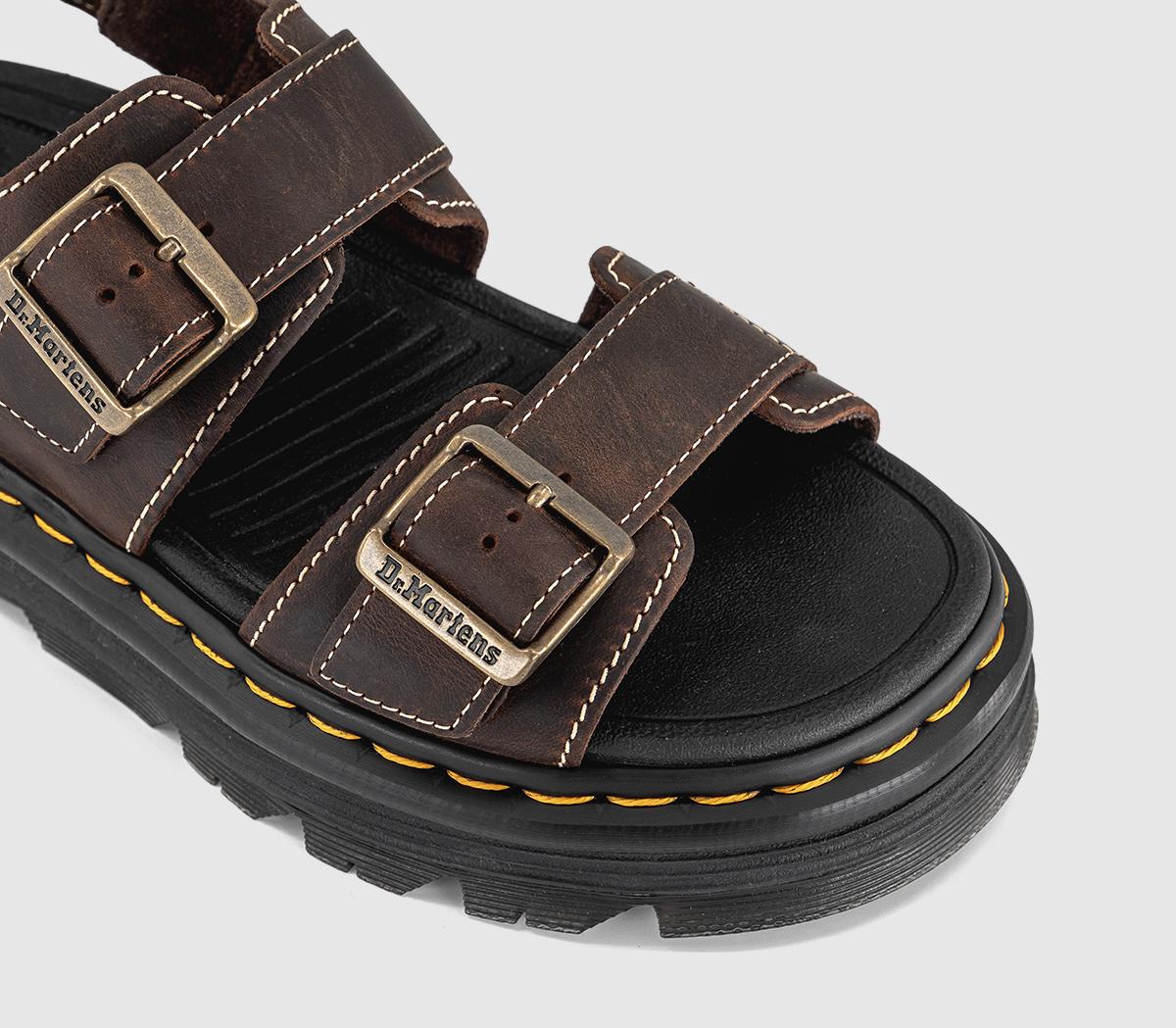 Dr. MartensZebzag SandalsDark Brown Crazy Horse