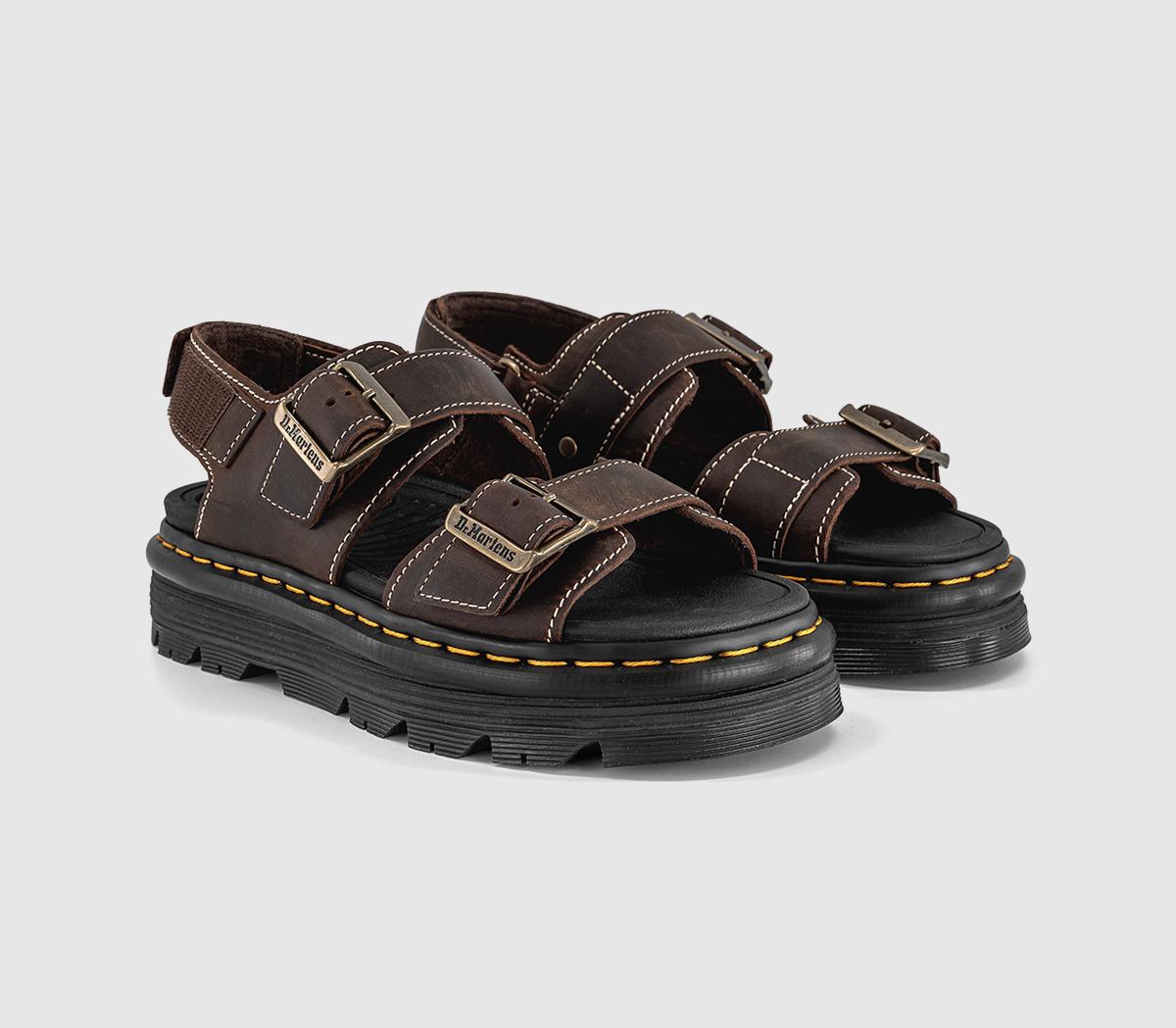 Dr. MartensZebzag SandalsDark Brown Crazy Horse