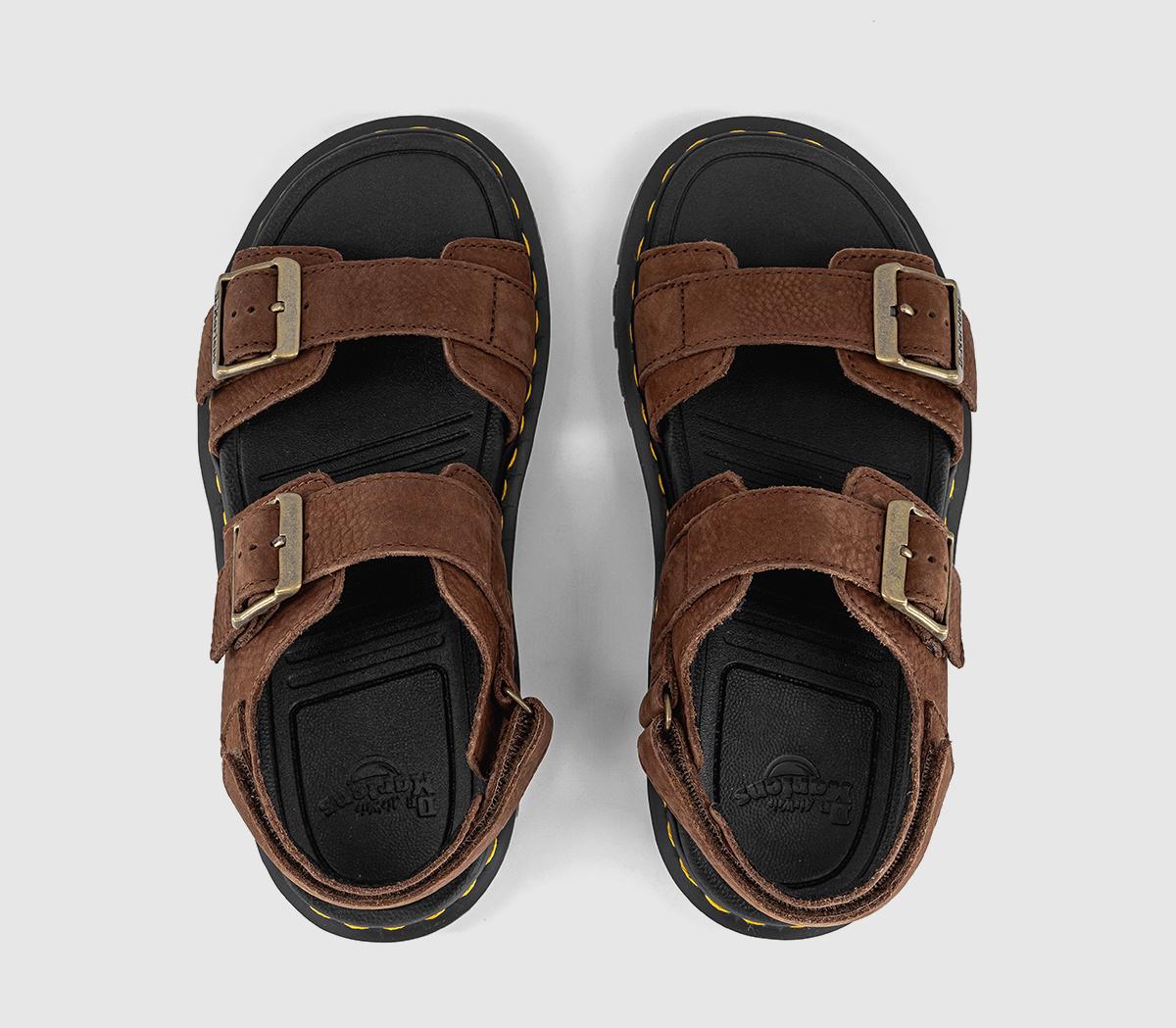 Dr. MartensZebzag SandalsBrown Tumbled Nubuck