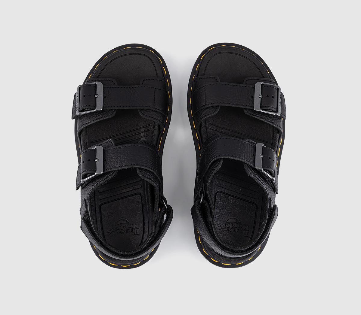 Dr. MartensZebzag SandalsBlack Pisa Leather