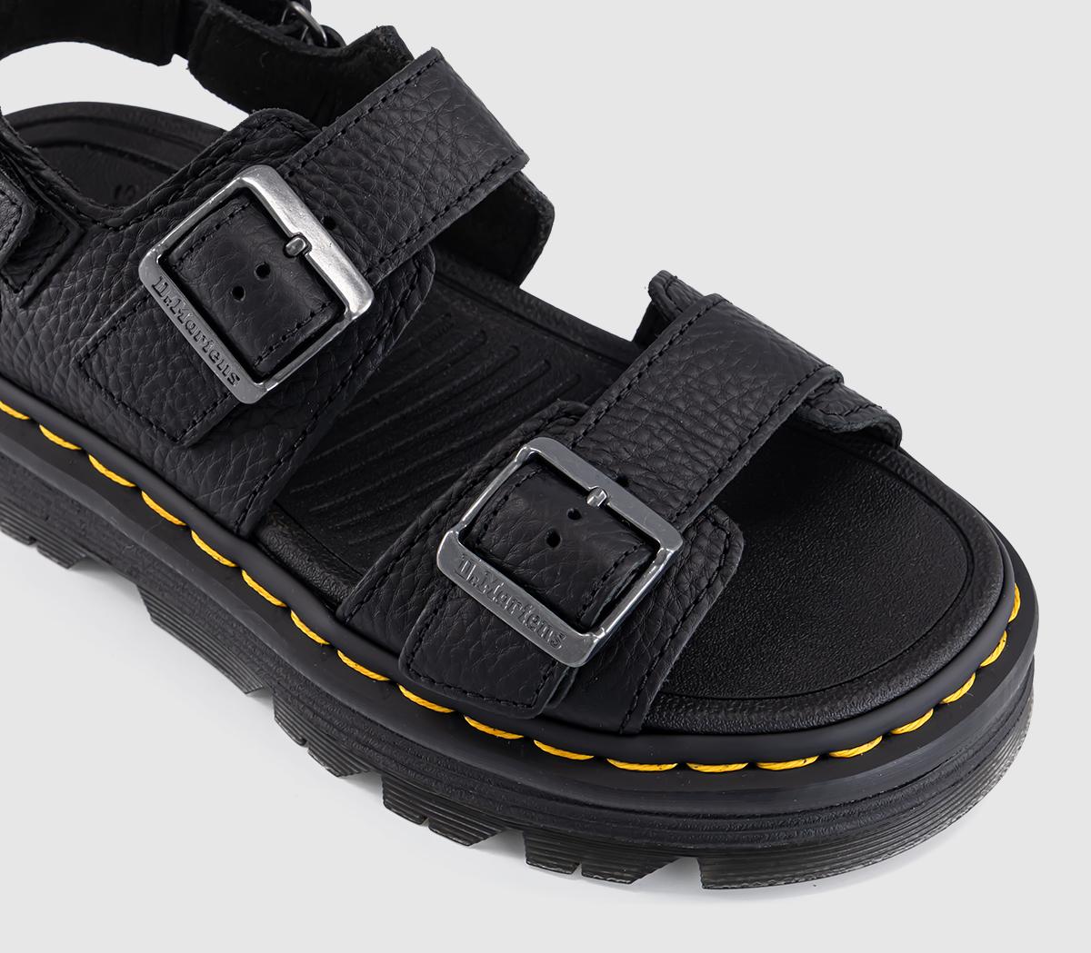 Dr. MartensZebzag SandalsBlack Pisa Leather