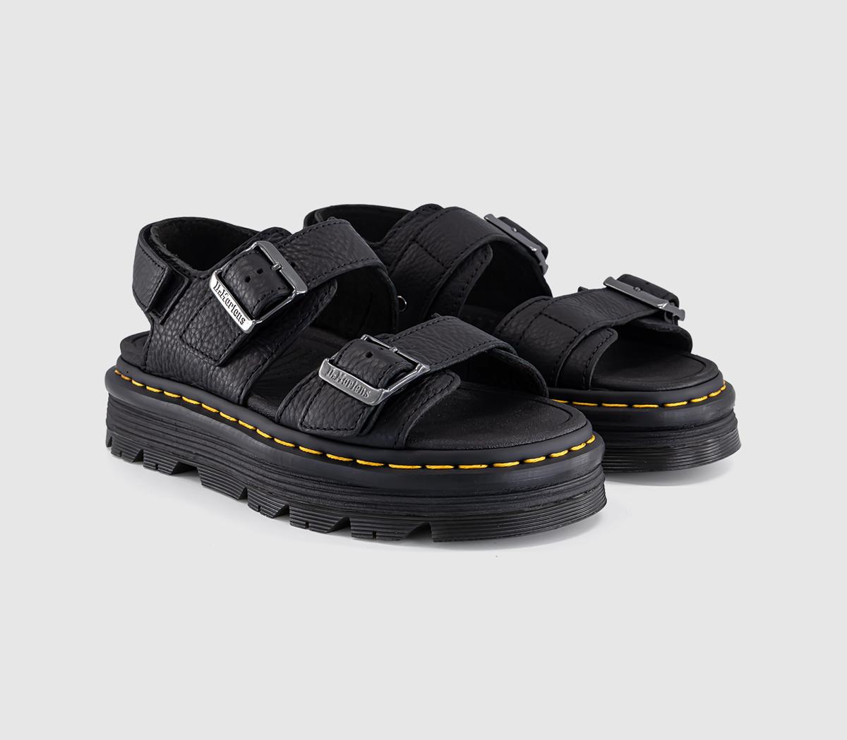 Dr. MartensZebzag SandalsBlack Pisa Leather