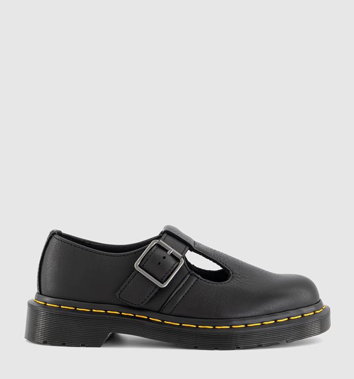 Dr. Martens Polley T-Bar Shoes Black Ambassador