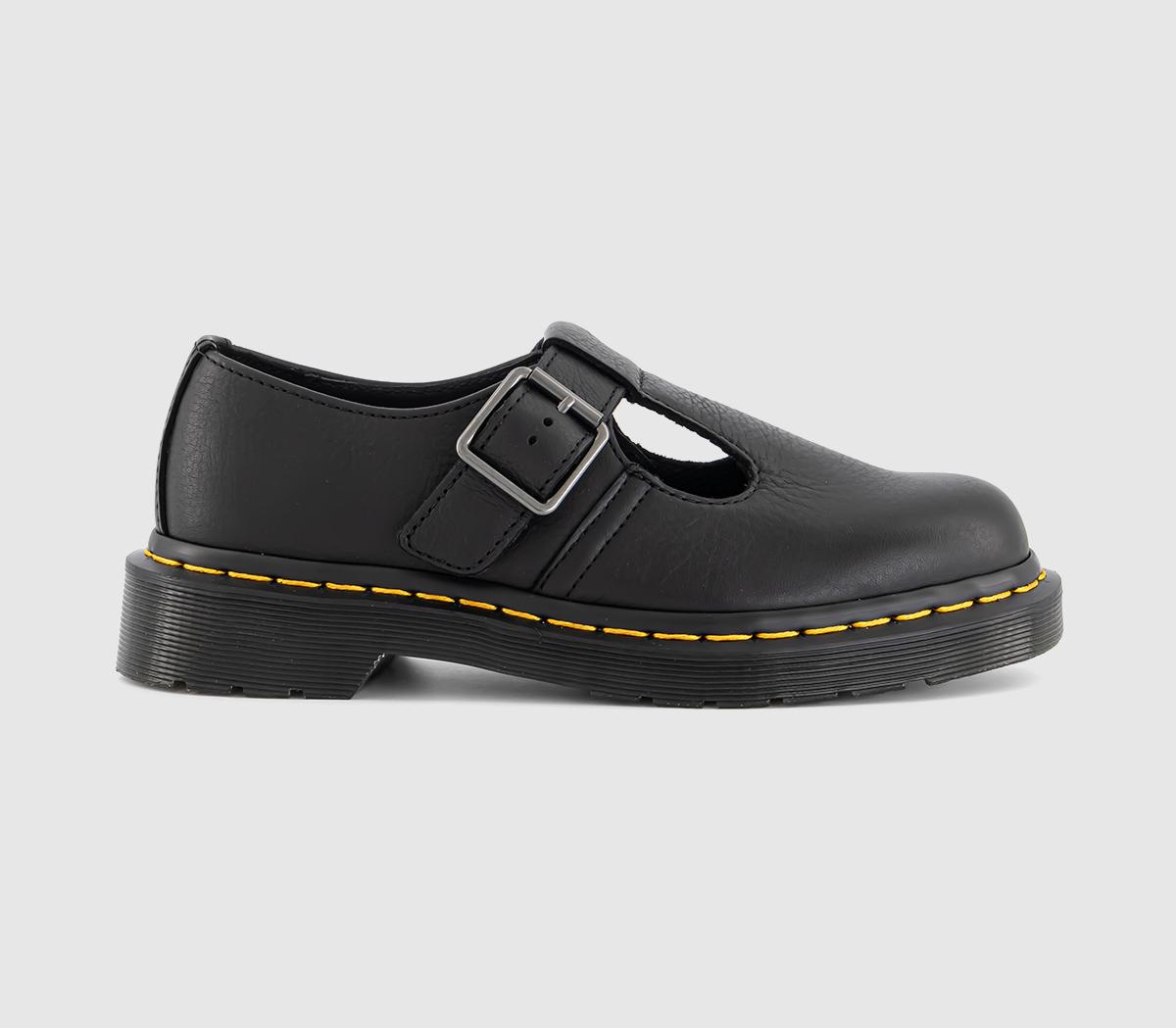 Dr. Martens Polley T-Bar Shoes Black Ambassador - Flat Shoes for Women