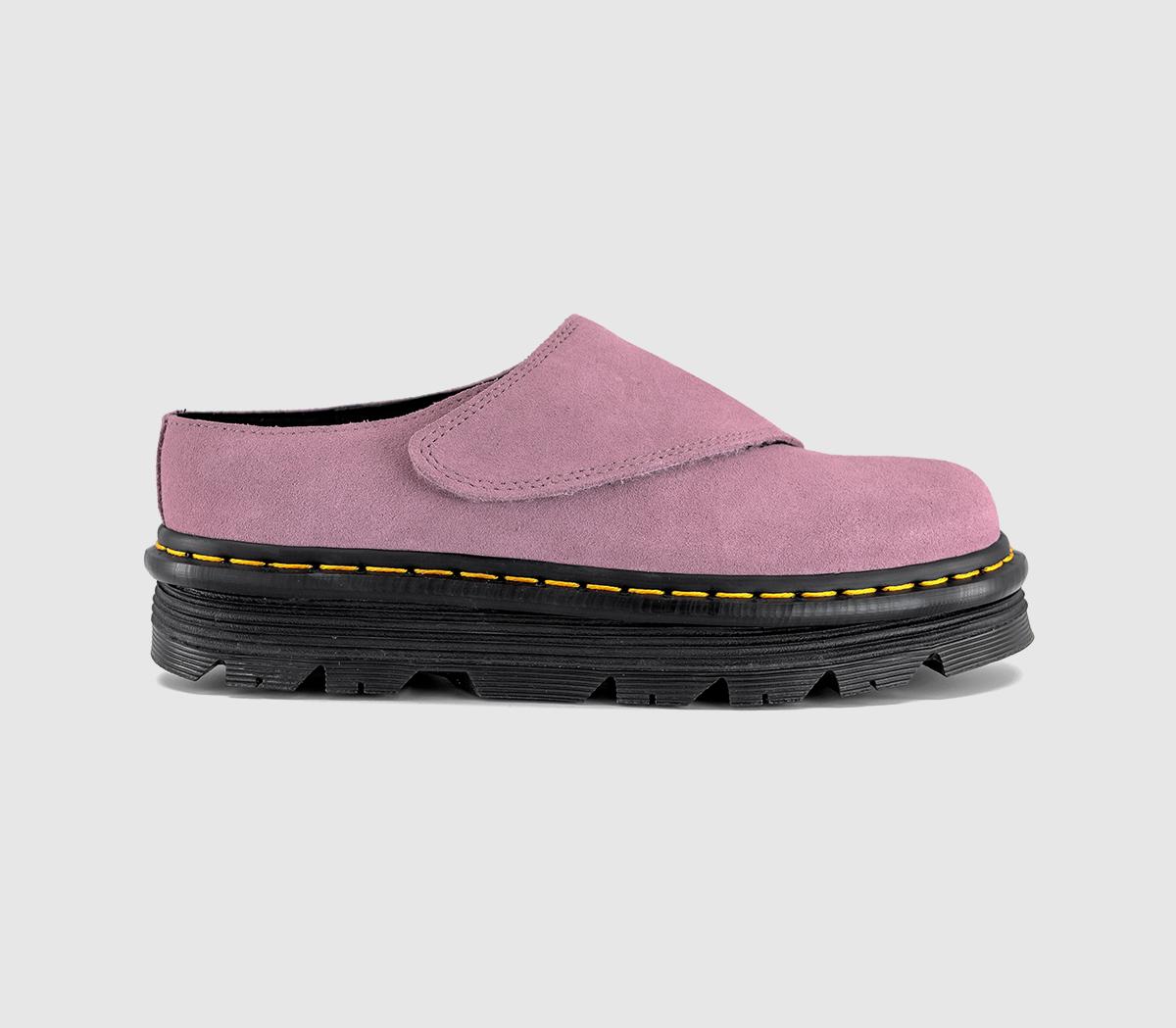 Dr. Martens Zebzag Anywair Mules Dusty Rose Suede - Flat Shoes for